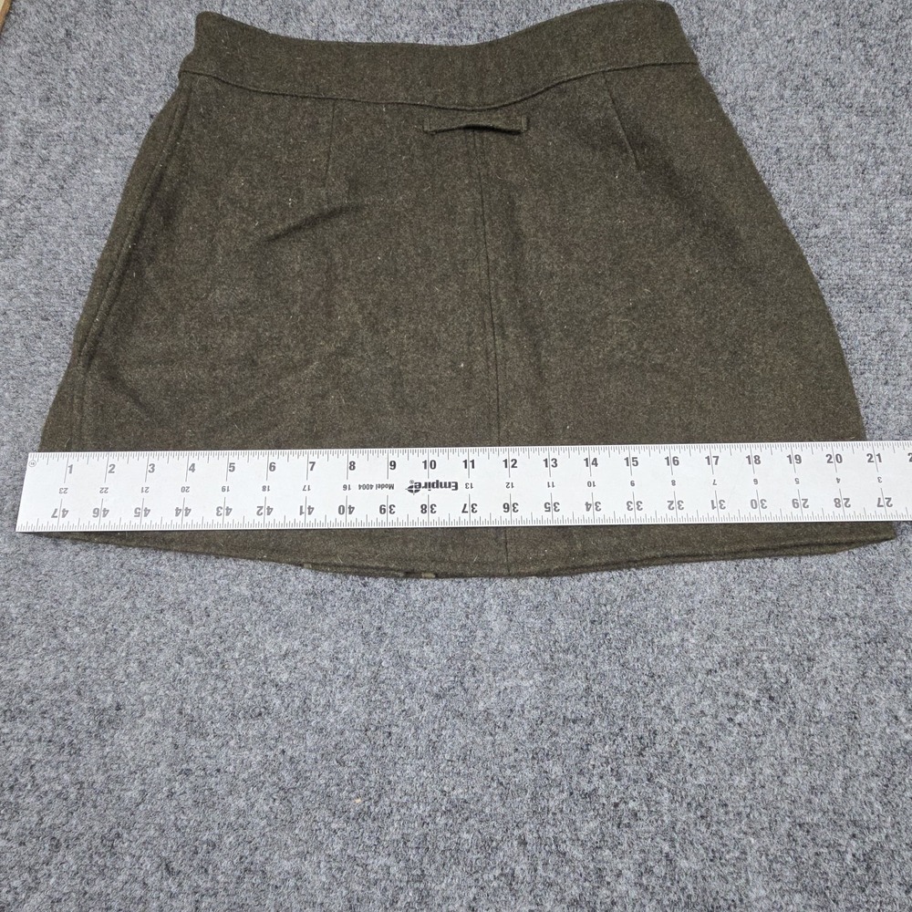 Abercrombie & Fitch Wool Mini Skirt Womens Y2K 90s Grunge Button Front Medium - Picture 9 of 9